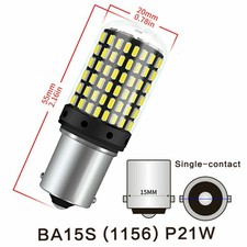 2 x P21 W BA15S 1156 144SMD