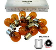 10 x BAU15S PY21W Lampen 21W