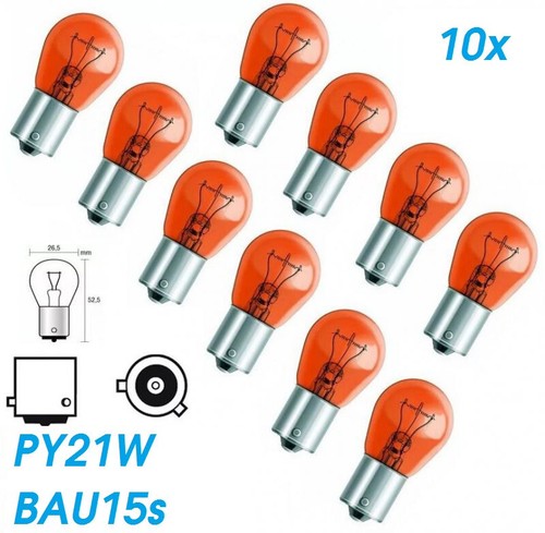 10x py21w bau15s 12v amber - py21w,